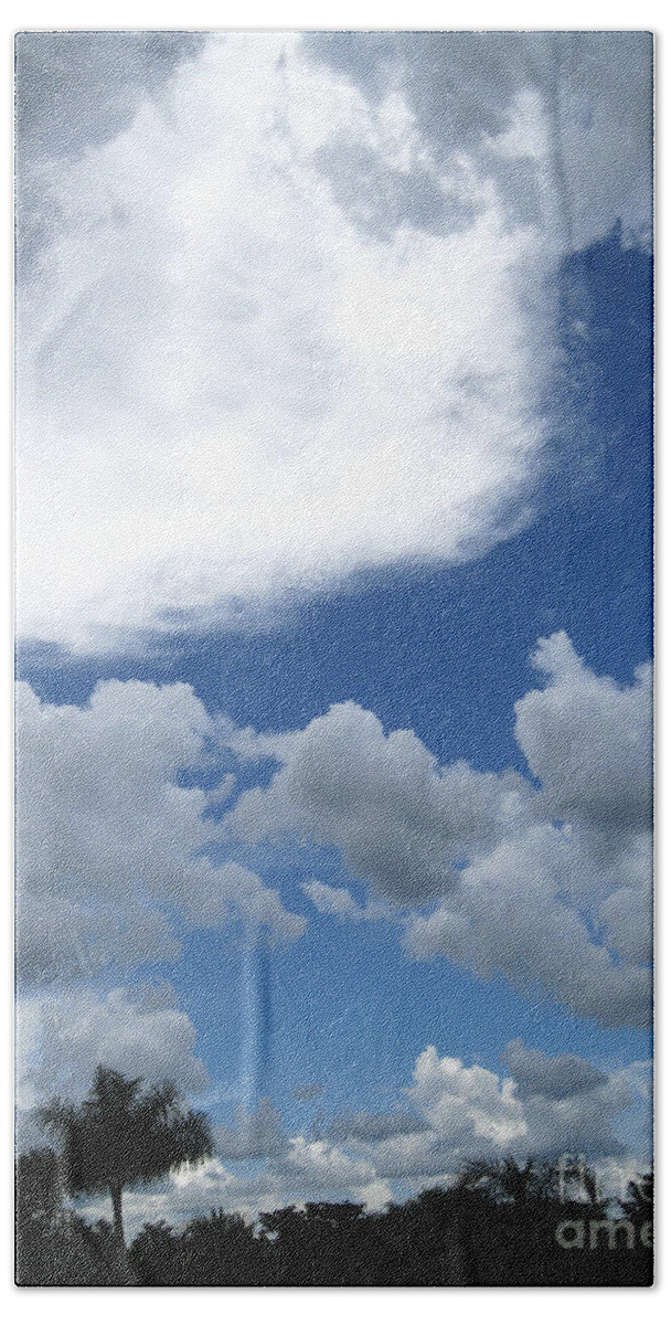 Sky Bath Towel featuring the photograph Sky View by Oksana Semenchenko