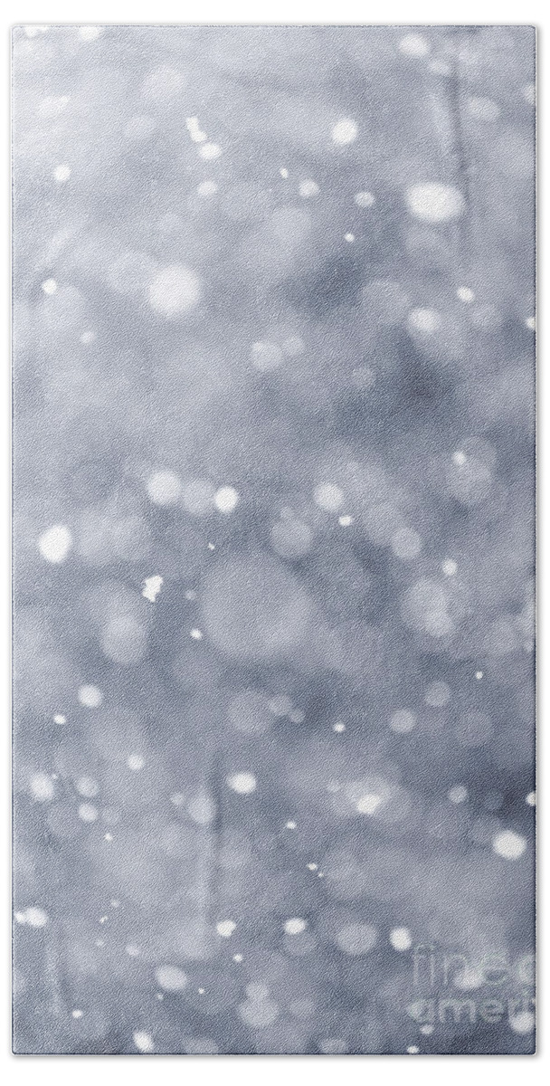 Snow Hand Towel featuring the photograph Snowfall 2 by Elena Elisseeva