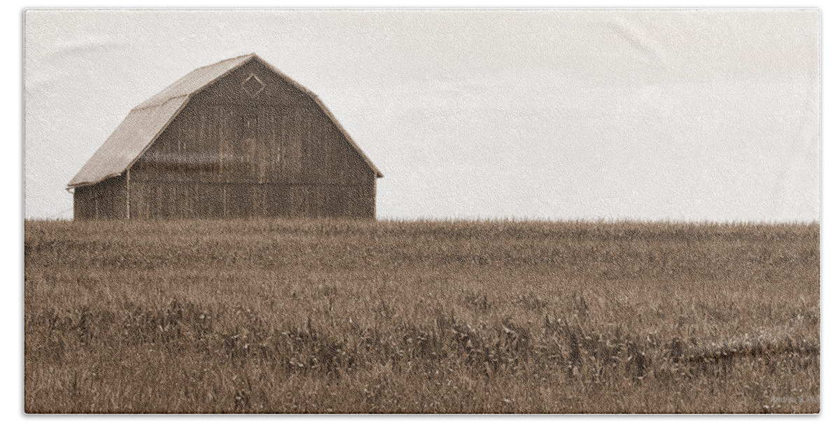 Barn Hand Towel featuring the photograph Solitary by Andrea Platt