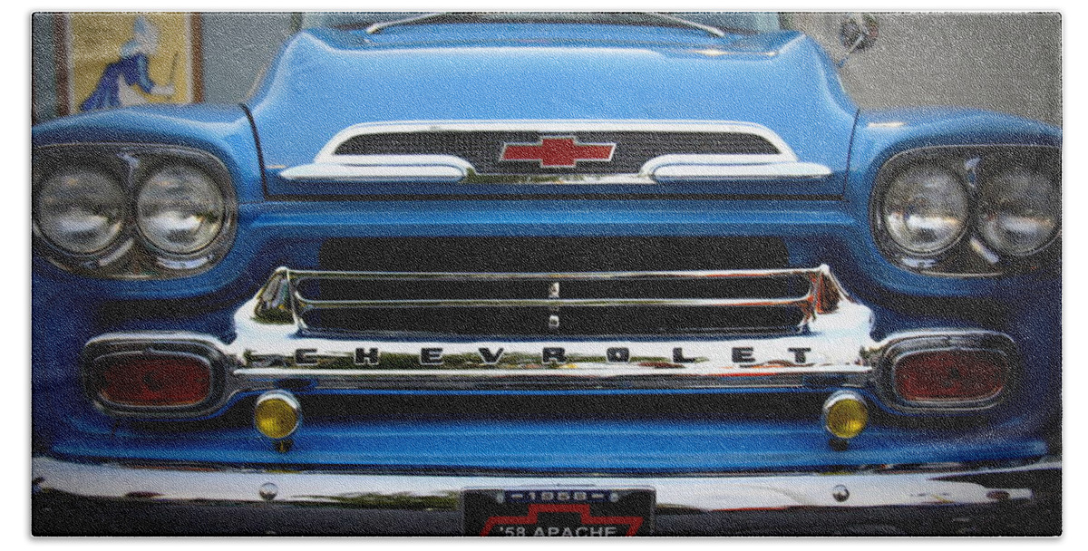 Chevy Truck Bath Towel featuring the photograph Something Bout a Truck by Laurie Perry