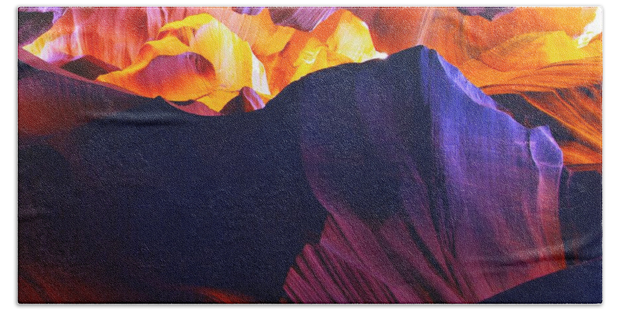 Antelope Canyon Bath Towel featuring the photograph Somewhere in America Series - Antelope Canyon by Lilia S