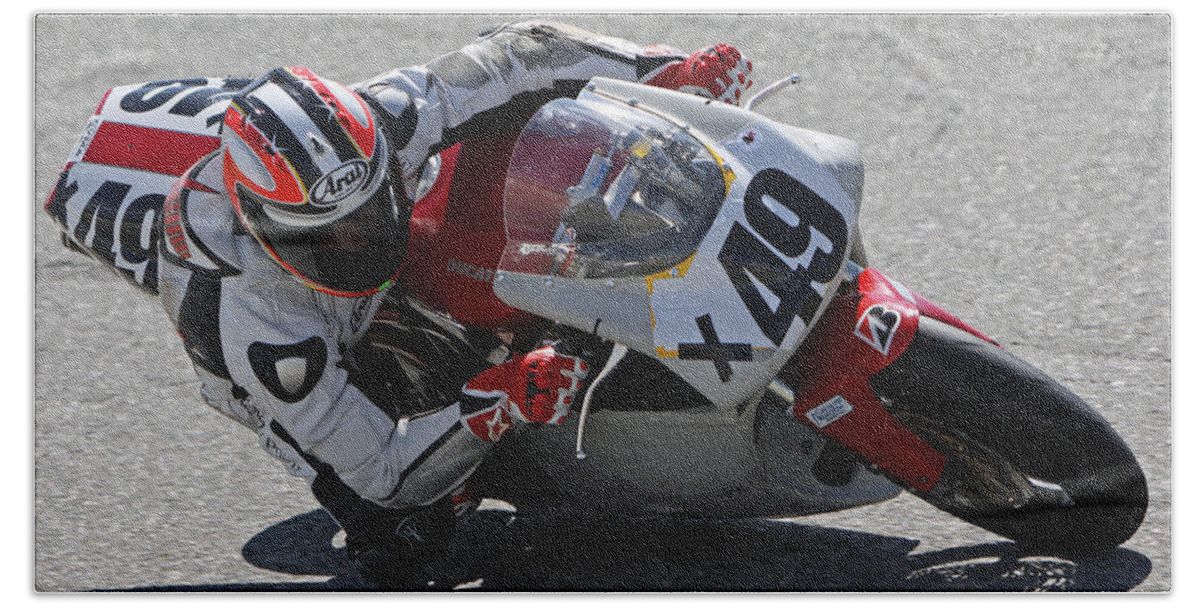 Motorsports Hand Towel featuring the photograph Speed In The Corner by Shoal Hollingsworth