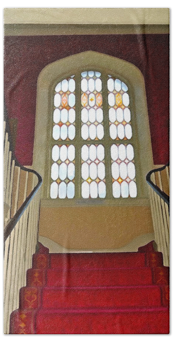 Interior Hand Towel featuring the photograph Splendid Staircase by Norma Brock