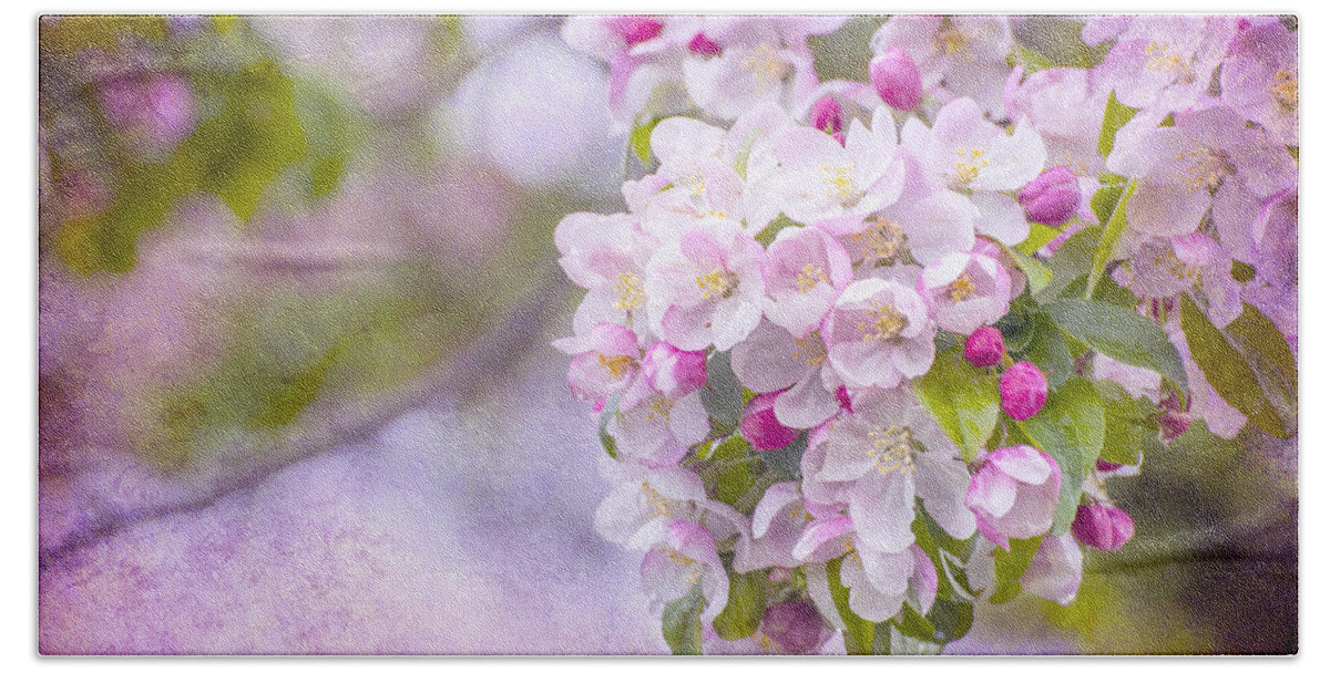 Pink Hand Towel featuring the photograph Spring Blossoms by Cathy Kovarik