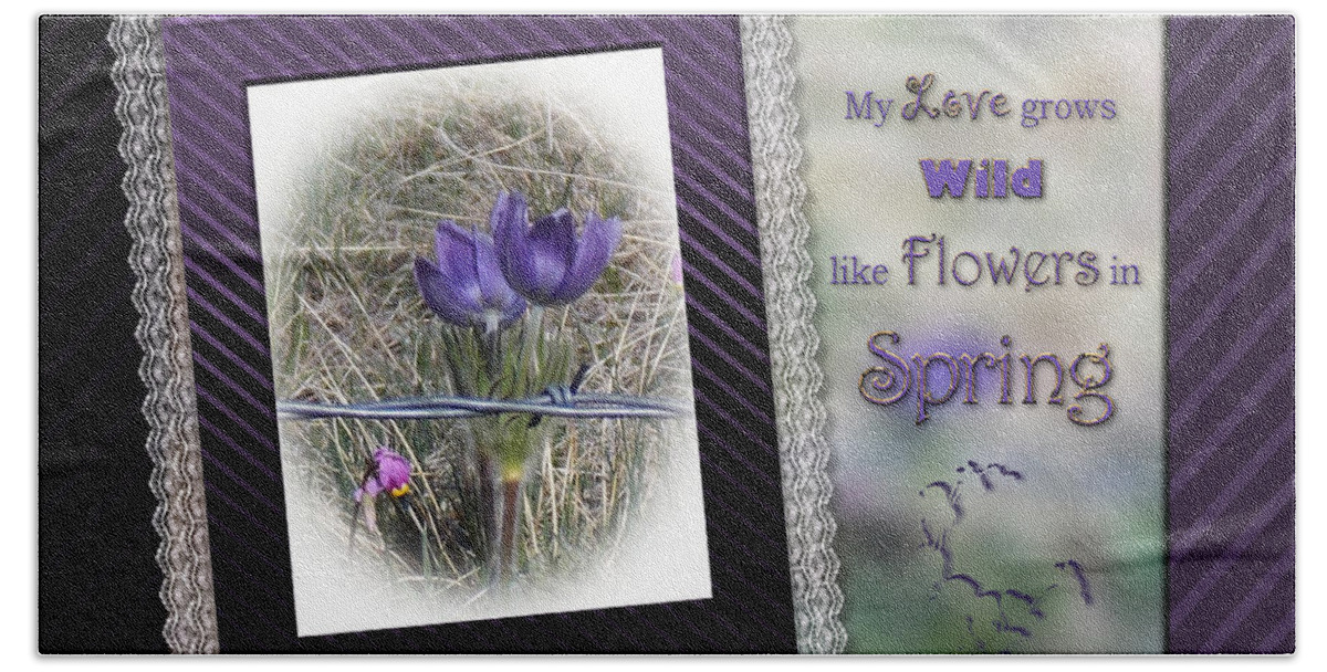 Spring Hand Towel featuring the photograph Spring Flowers by Susan Kinney