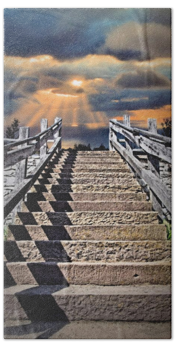 Paradise Bath Towel featuring the photograph Stairway To Paradise by DJ Florek