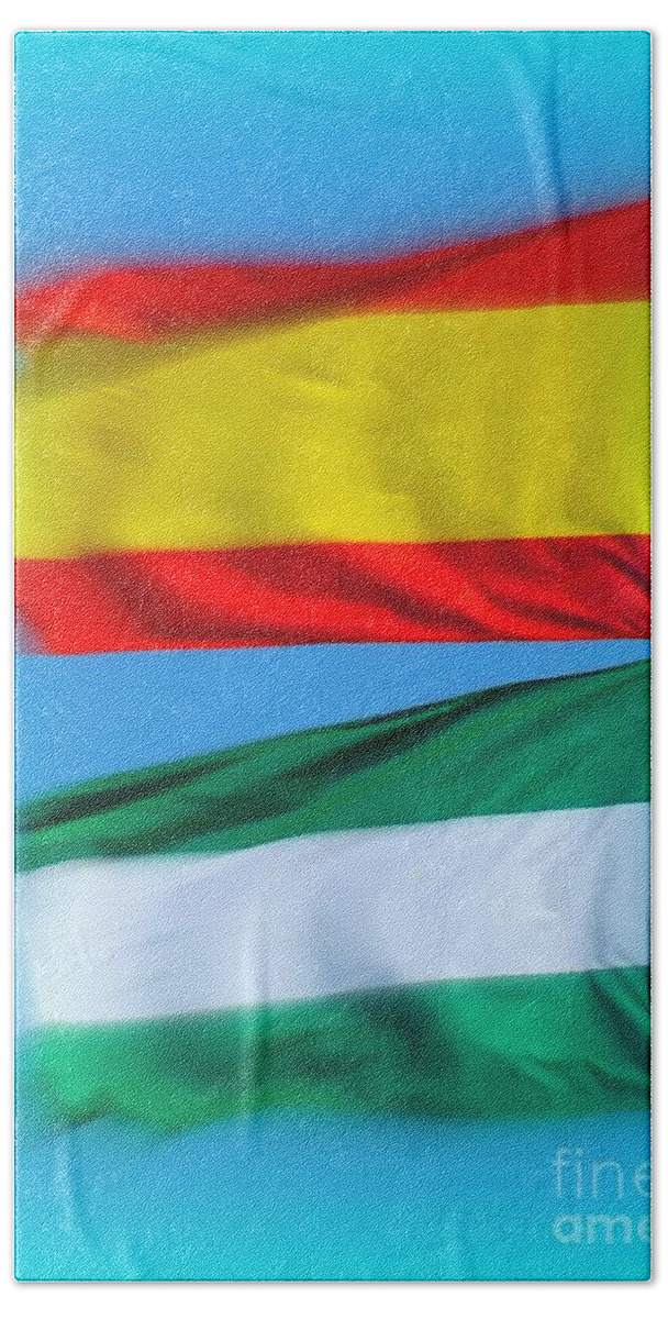 Flag Bath Towel featuring the photograph Stand Proud by Clare Bevan