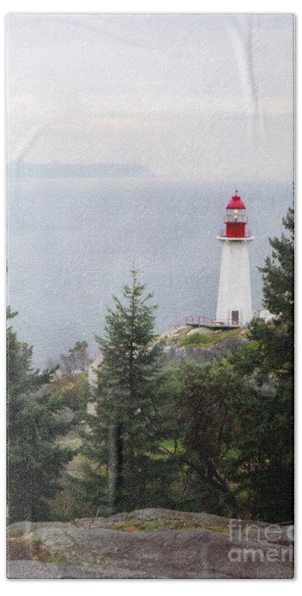 Lighthouse Hand Towel featuring the photograph Standing Guard by Vivian Martin