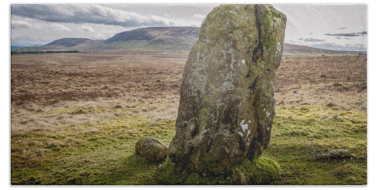 Standing Stone Hand Towel featuring the photograph Standing Stone by Nigel R Bell