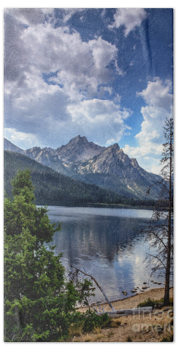 Rocky Mountains Bath Towel featuring the photograph Stanley Lake View by Robert Bales