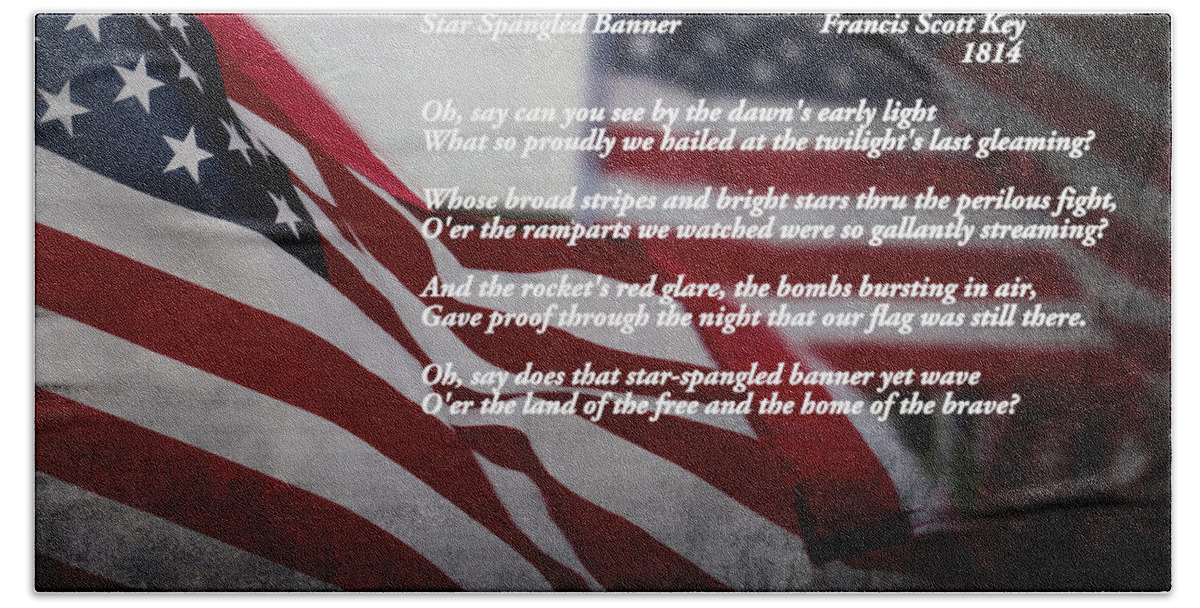 American Bath Towel featuring the photograph Star Spangled Banner by Ella Kaye Dickey