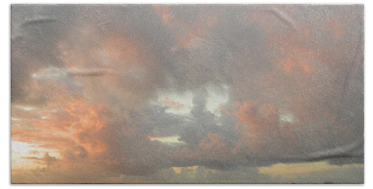 Sunset Bath Towel featuring the photograph Starting of Funnel Cloud by Gallery Of Hope 