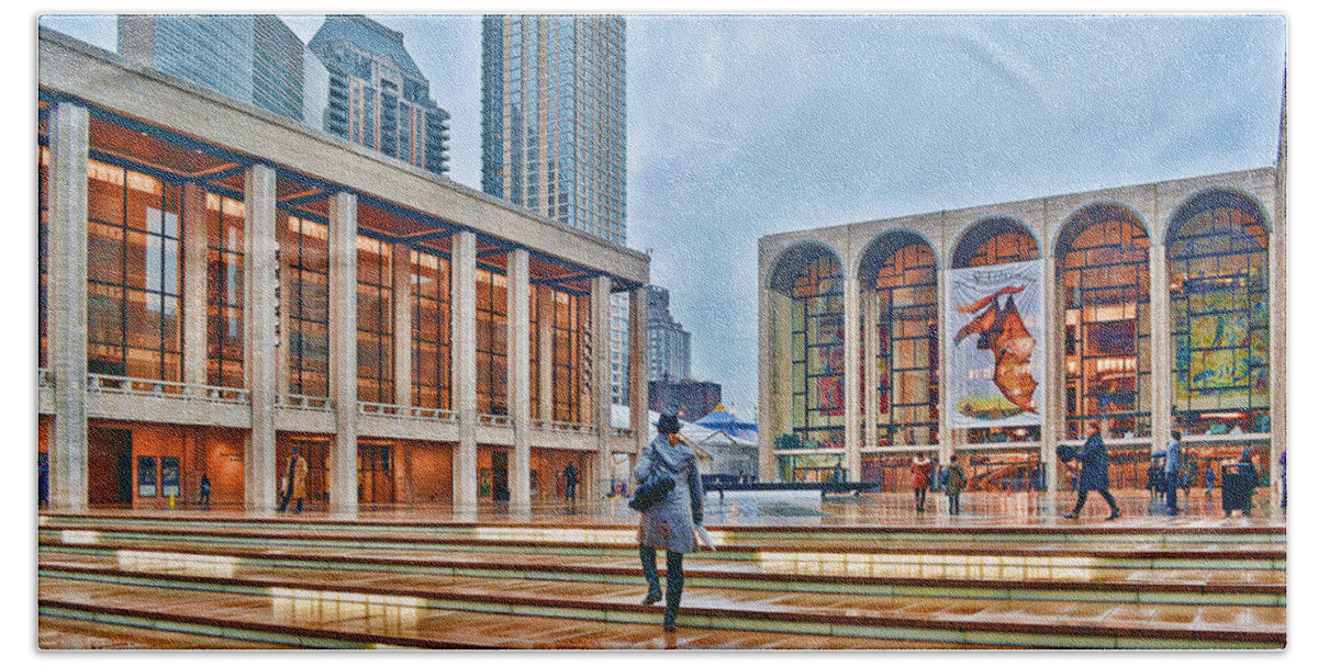 'upper West Side Hand Towel featuring the photograph Steps to Fame Lincoln Center by Jeffrey Friedkin