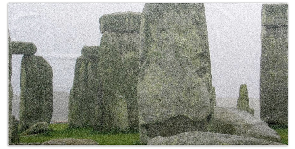 Stonehenge Bath Towel featuring the photograph Stonehenge Detail by Denise Railey