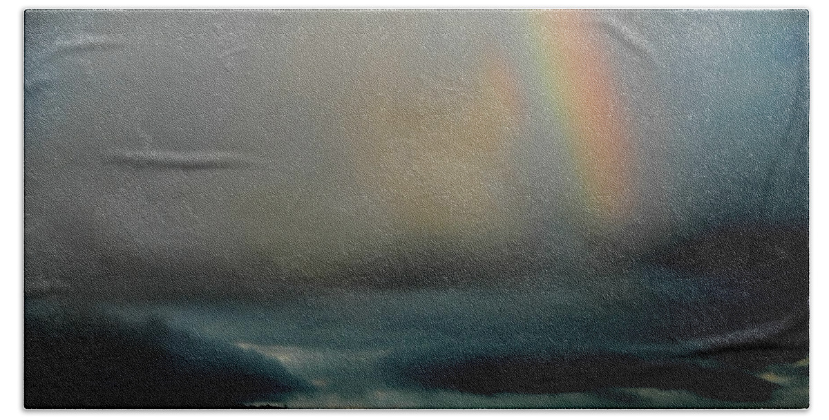 Rainbow Bath Sheet featuring the photograph Storm Passing by Donna Blackhall