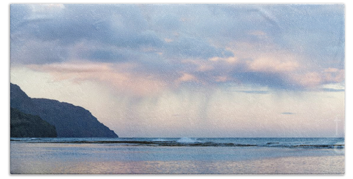 Beautiful Hand Towel featuring the photograph Stormcloud over Na Pali Coast by M Swiet Productions