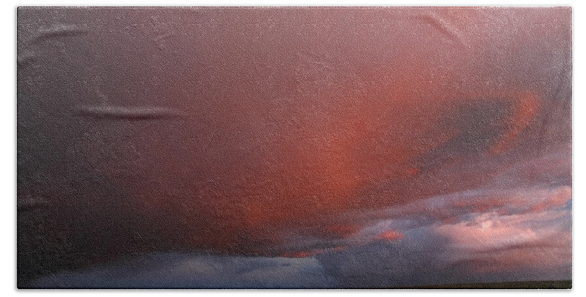 Feb0514 Bath Towel featuring the photograph Stormy Sky At Twilight Alentejo Portugal by Duncan Usher