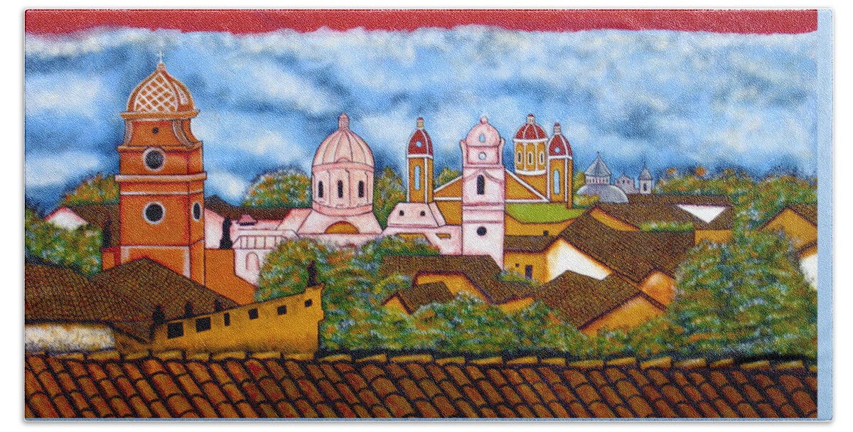 Street Art Bath Towel featuring the photograph Street Art Granada Nicaragua 3 by Kurt Van Wagner