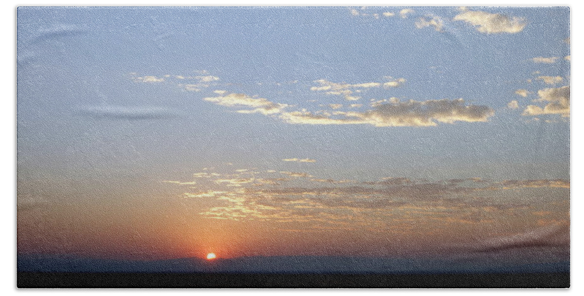 Sunrise Hand Towel featuring the photograph Sunrise at Great Basin by Beth Collins