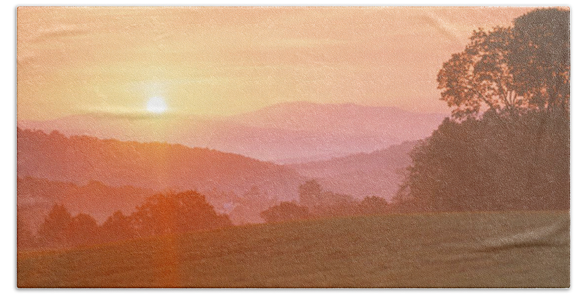 Photography Hand Towel featuring the photograph Sunrise Caledonia Vt Usa by Panoramic Images