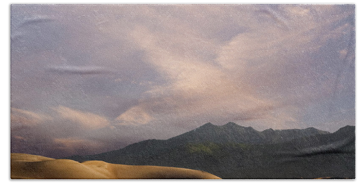 ;barren Bath Towel featuring the photograph Sunrise over the Great Sand Dunes by Keith Kapple
