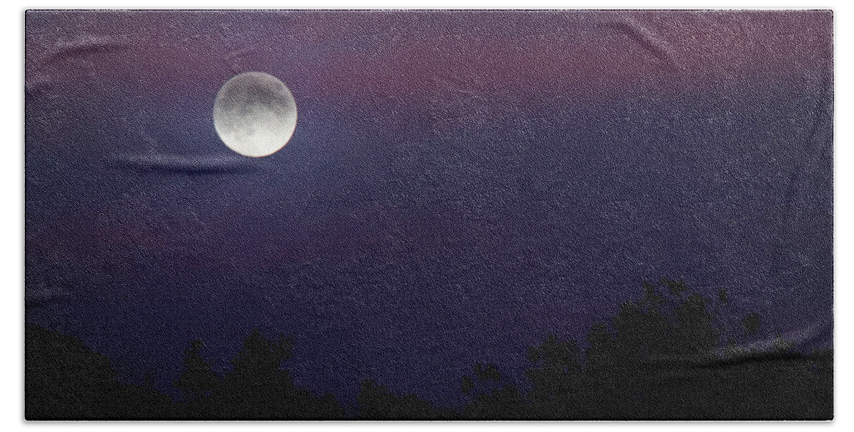 Moon Bath Towel featuring the photograph Sunset Over Moonrise by Melanie Lankford Photography