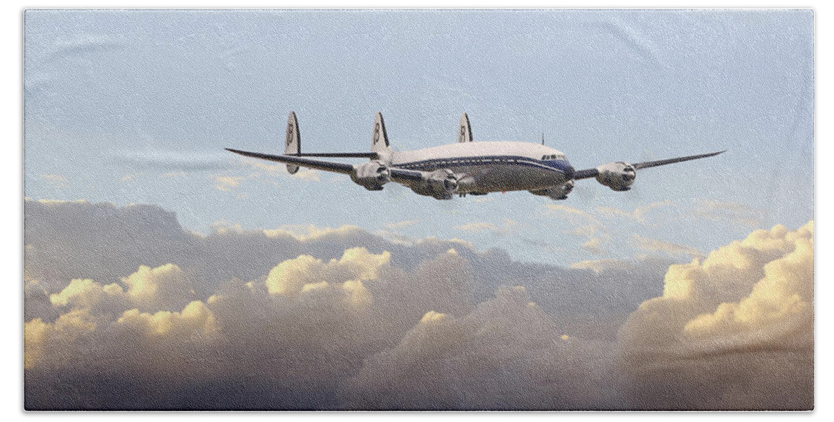 Aircraft Hand Towel featuring the photograph Super Constellation - End of an Era by Pat Speirs
