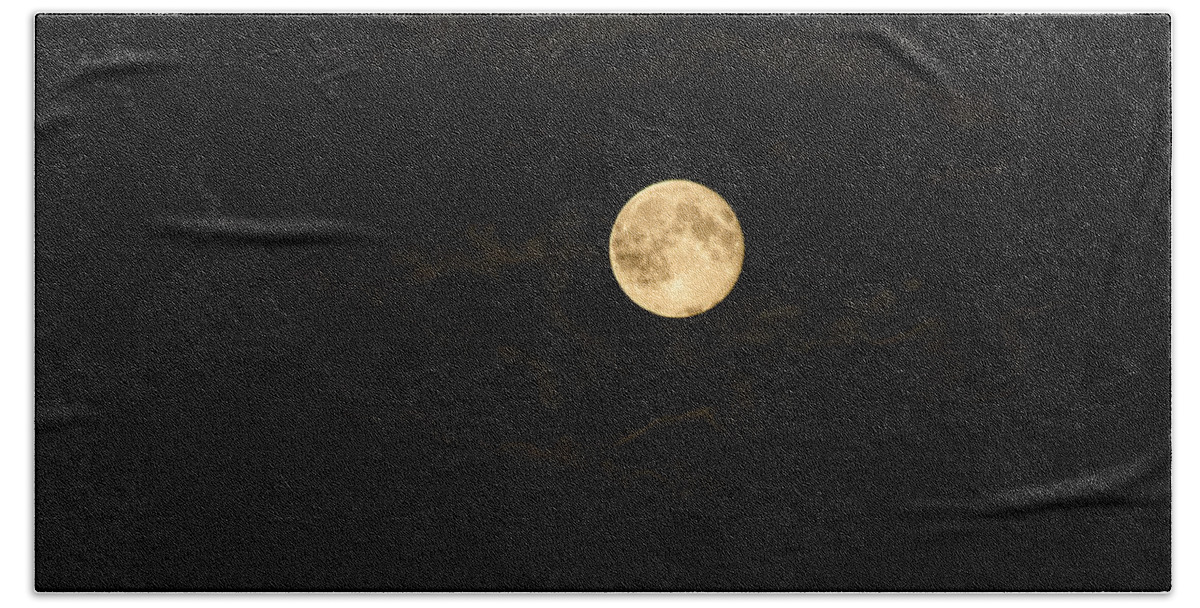 Moon Bath Towel featuring the photograph Super Moon by Spikey Mouse Photography