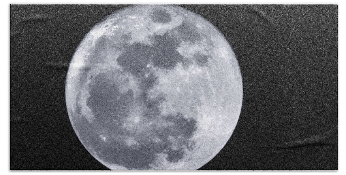 Super Moon Bath Towel featuring the photograph Super Moon Over Arizona by Saija Lehtonen