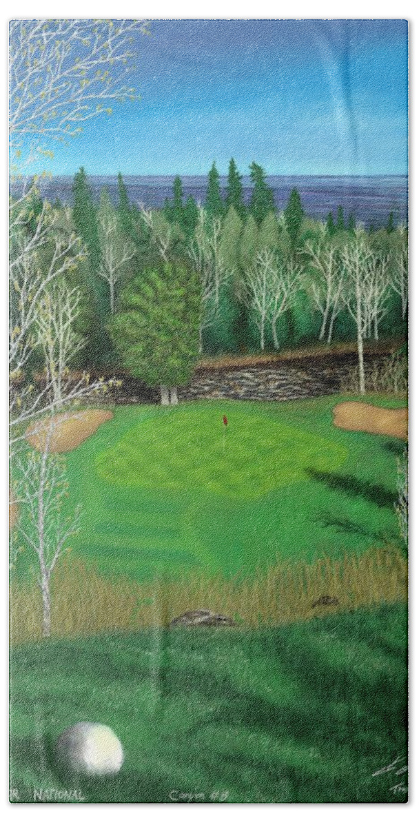 Galaxy Note Bath Towel featuring the digital art Superior National Golf Canyon 8 by Troy Stapek