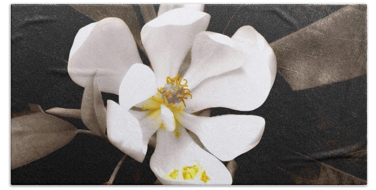 Sweet Hand Towel featuring the photograph Sweet Magnolia by Sharon Woerner