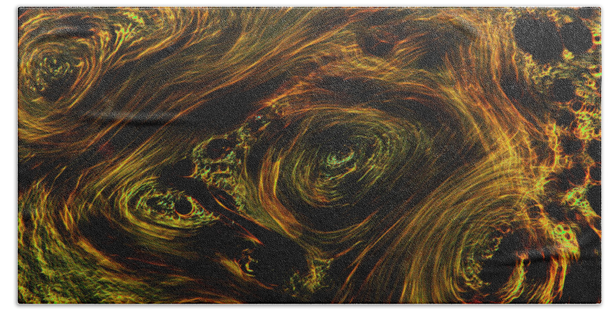 Abstract Bath Towel featuring the photograph Swirling 2 by Robert Woodward