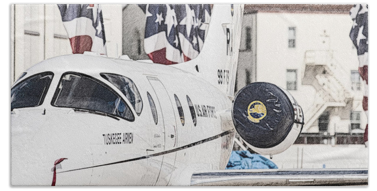 Transportation Hand Towel featuring the photograph T-1A Jayhawk by Melinda Ledsome