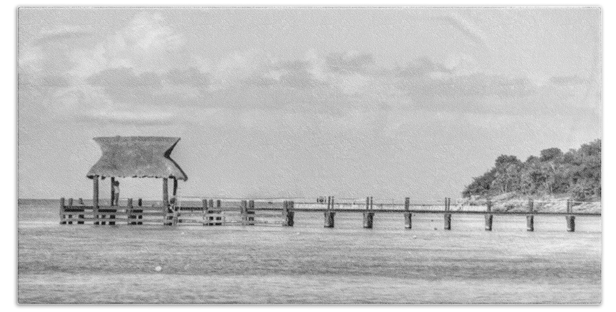 Pier Hand Towel featuring the photograph Take a Long Walk Off a Short Pier by Bill Hamilton
