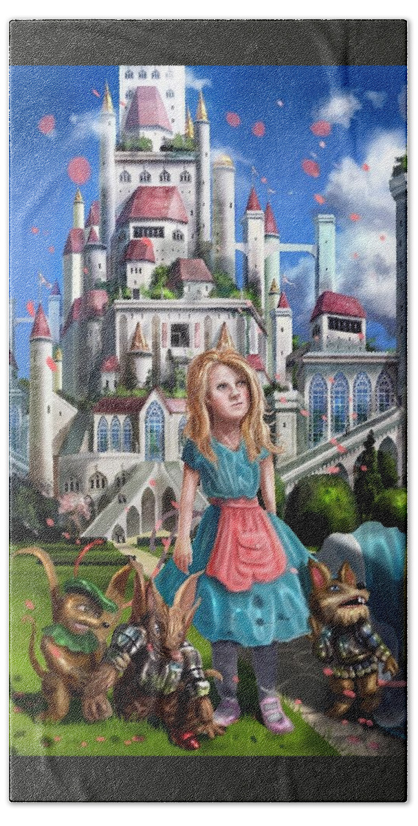 Fantasy Bath Towel featuring the painting Tammy in Capira by Reynold Jay