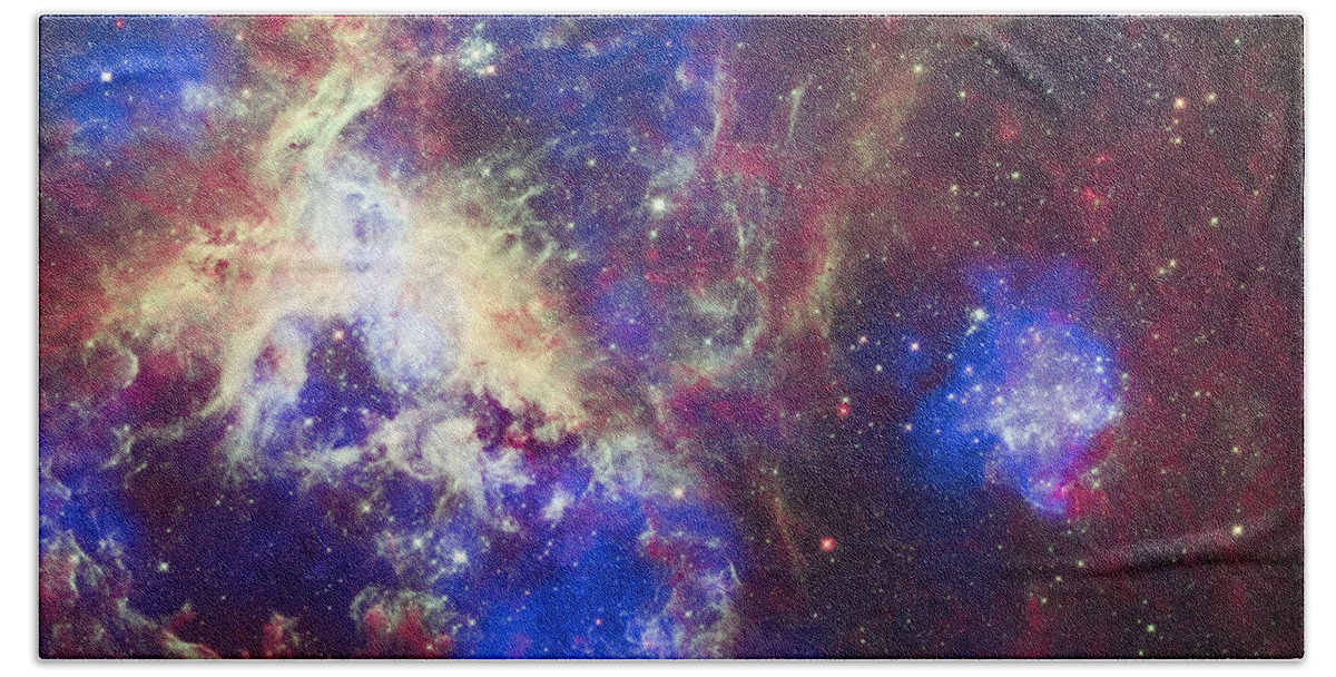 3scape Hand Towel featuring the photograph Tarantula Nebula by Adam Romanowicz