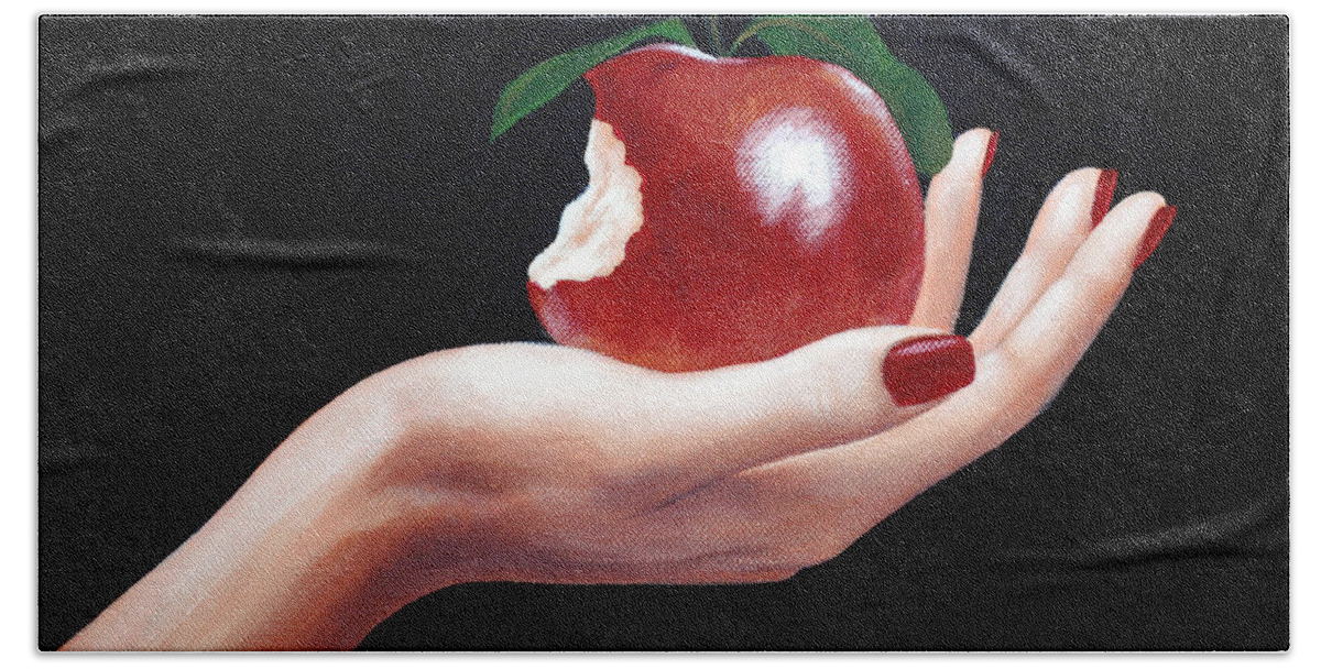 Adam Bath Towel featuring the painting Temptation I by Glenn Pollard