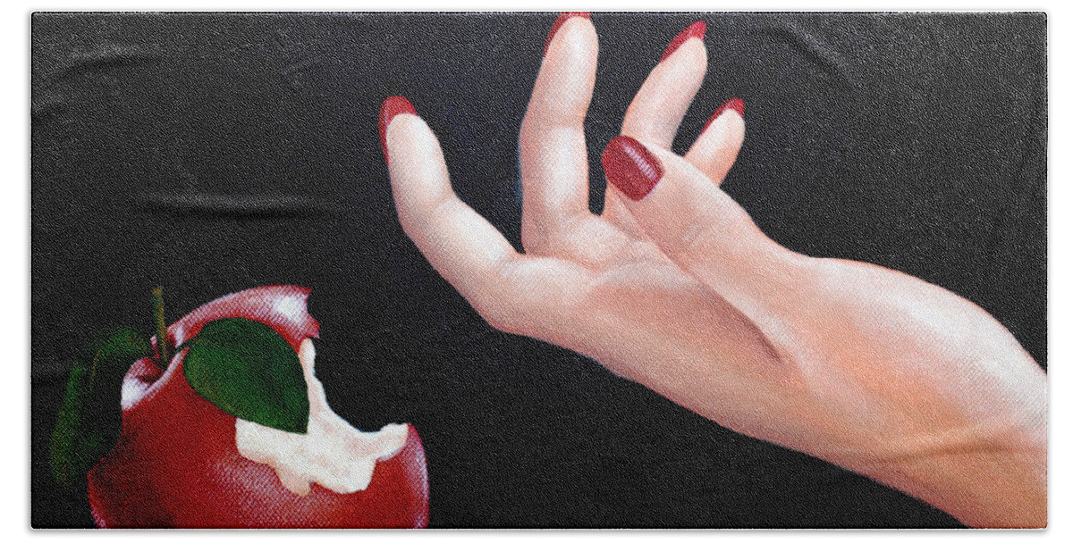 Adam Hand Towel featuring the painting Temptation II by Glenn Pollard