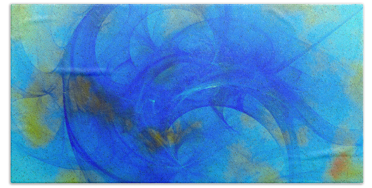 Blue Bath Towel featuring the digital art Teri's Energy Series 2 by Teri Schuster