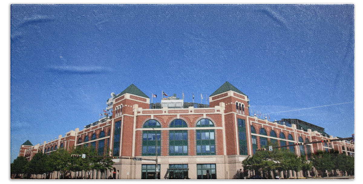 America Bath Towel featuring the photograph Texas Rangers Ballpark in Arlington by Frank Romeo