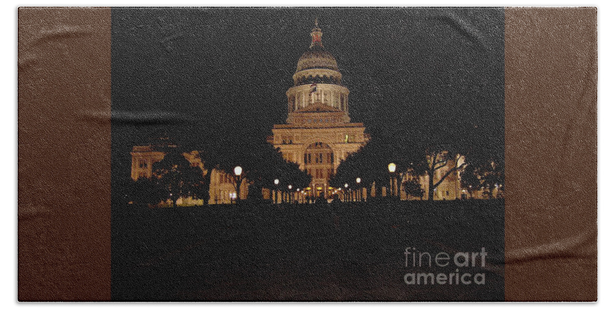 Texas State Capital Hand Towel featuring the photograph Texas State Capital by John Telfer