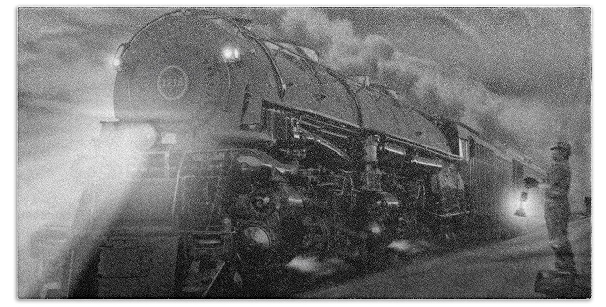Transportation Hand Towel featuring the photograph The 1218 On the Move 2 by Mike McGlothlen