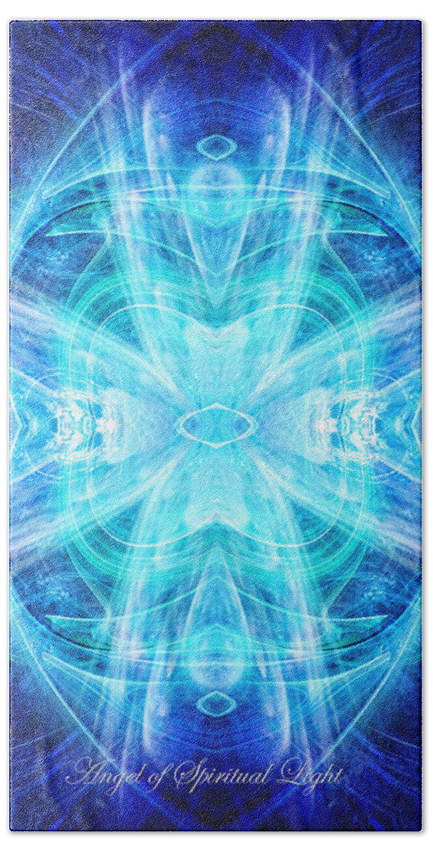 Angel Hand Towel featuring the digital art The Angel of Spiritual Light by Diana Haronis