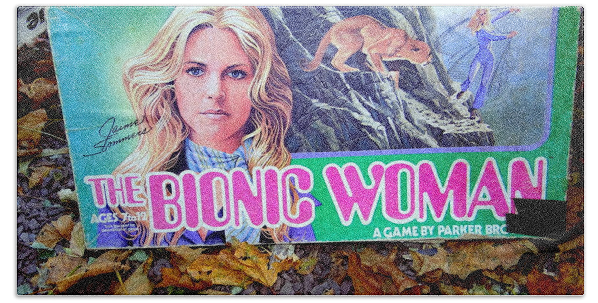 Nostalgia Hand Towel featuring the photograph The Bionic Woman by Ed Weidman