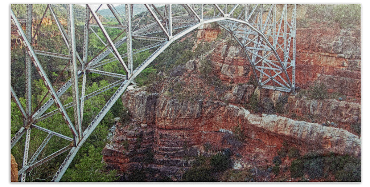 Bridge Hand Towel featuring the photograph The Bridge by Kelly Holm