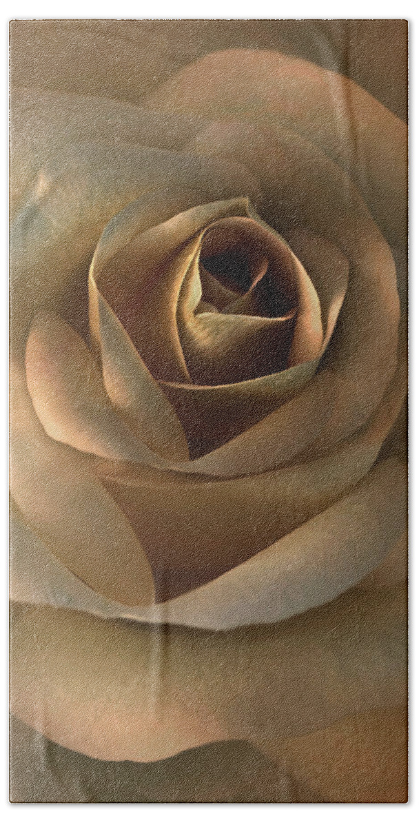Rose Bath Towel featuring the photograph The Bronze Rose Flower by Jennie Marie Schell