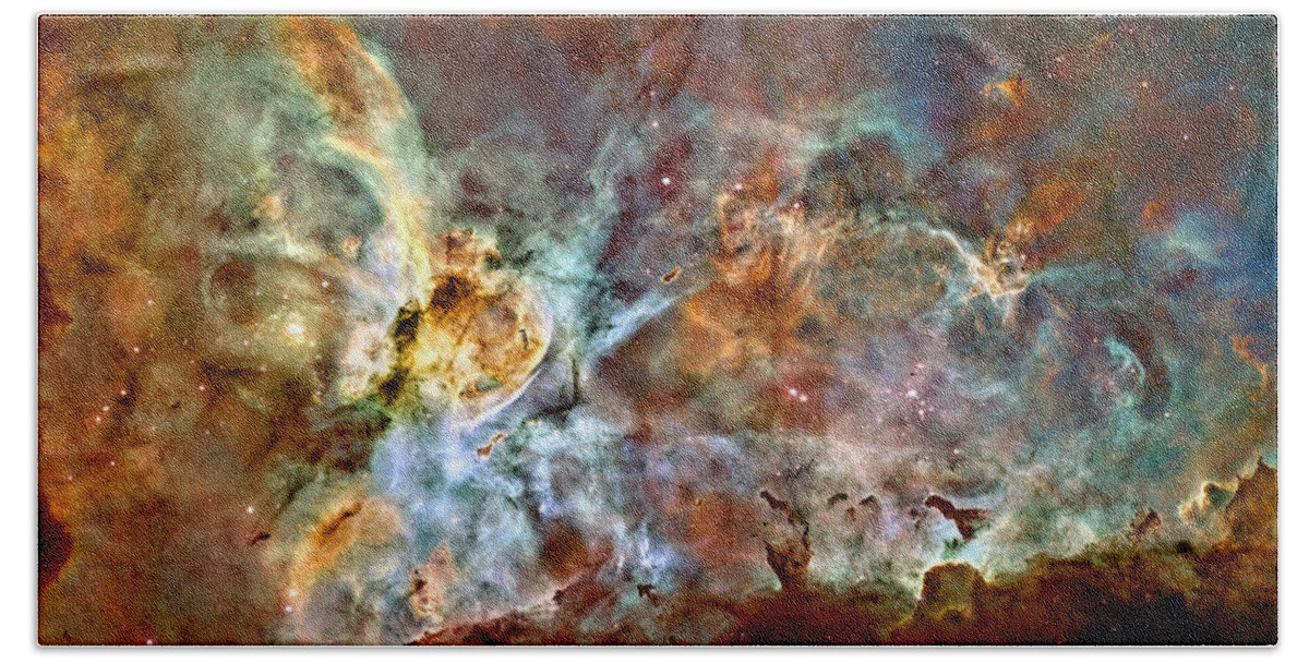  Carina Hand Towel featuring the photograph The Carina Nebula by Ricky Barnard