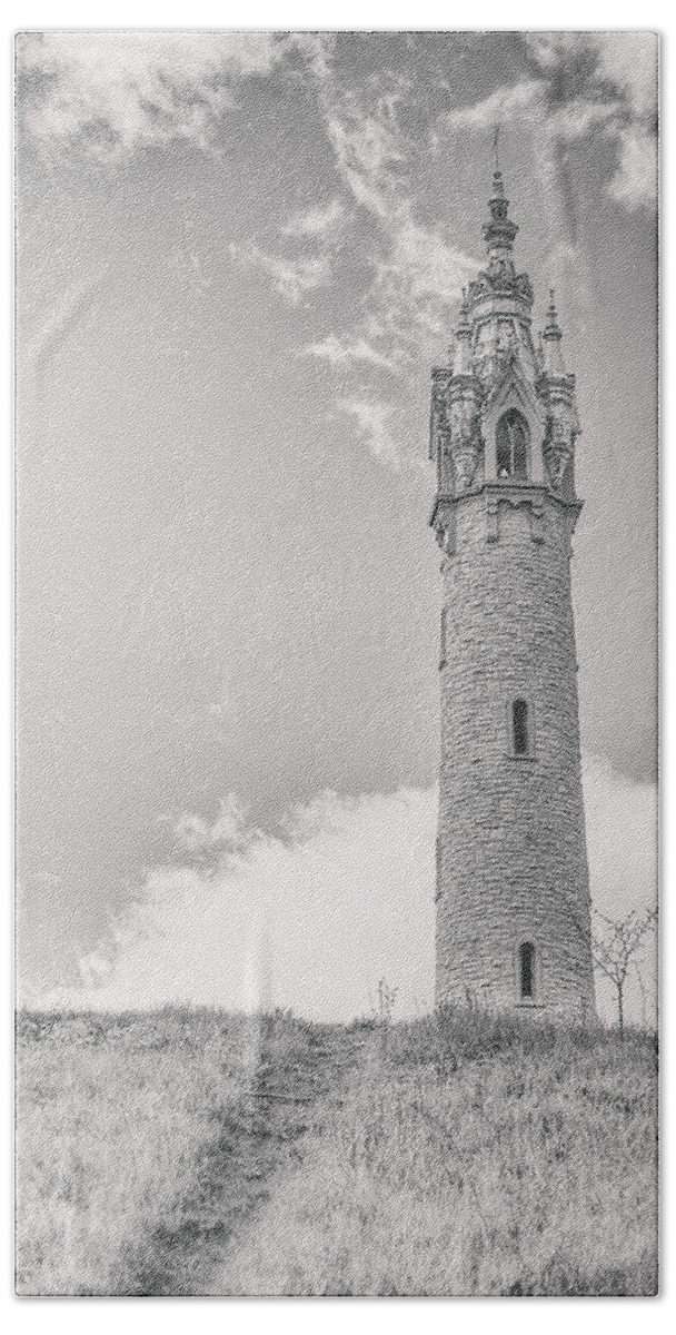 Castle Bath Sheet featuring the photograph The Castle Tower by Scott Norris