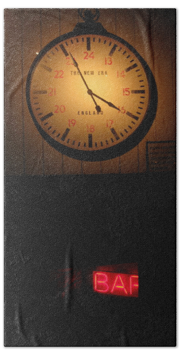 Clock Hand Towel featuring the photograph The Clock by Ydania Ogando