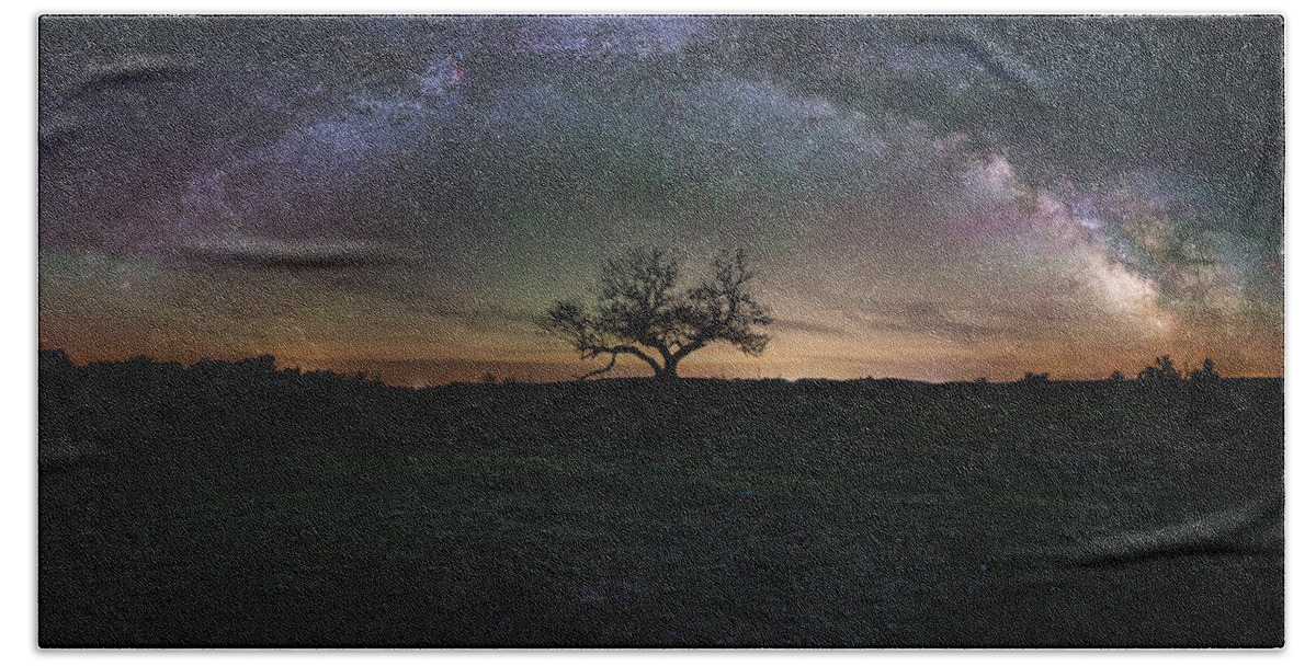 Cosmos Bath Towel featuring the photograph The Cosmic Key by Aaron J Groen